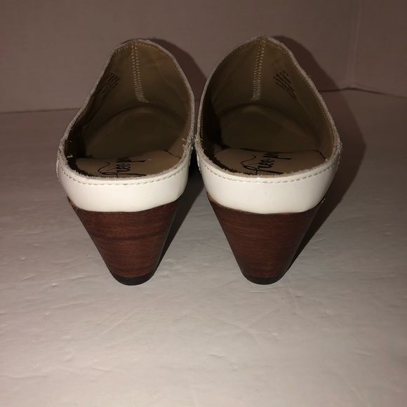 New Free People New Frontier White Patent Western Cowboy Boot Mule Shoe 7.5/37.5 - Picture 6 of 7